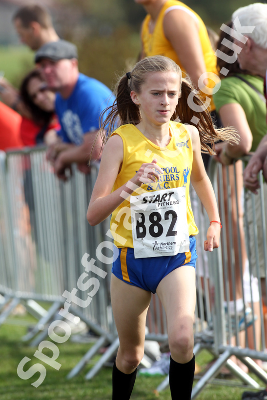 Emily Gray (Liverpool Harriers & AC), under-13 girls, Northern Cross Country Relay, Graves Park, Sheffield